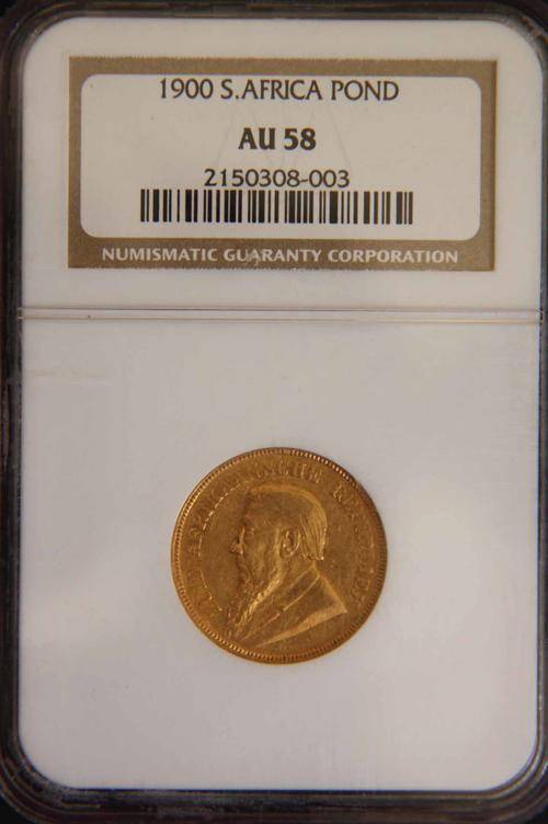 ZAR - 1900 - 1 Pond - NGC - AU 58