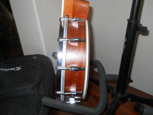 Kmise 4 String Banjolele Banjo Concert 23 Inch Size Sapele with Bag