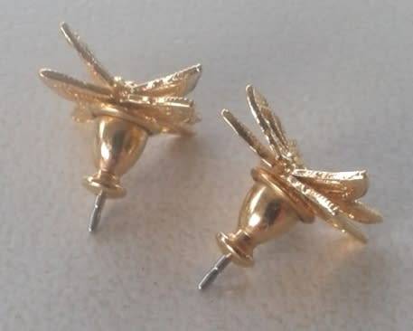 Vintage gold filigree Monet butterfly earrings