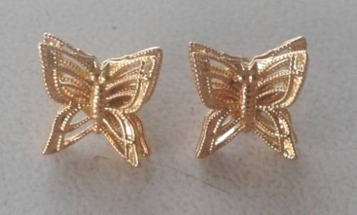 Vintage gold filigree Monet butterfly earrings