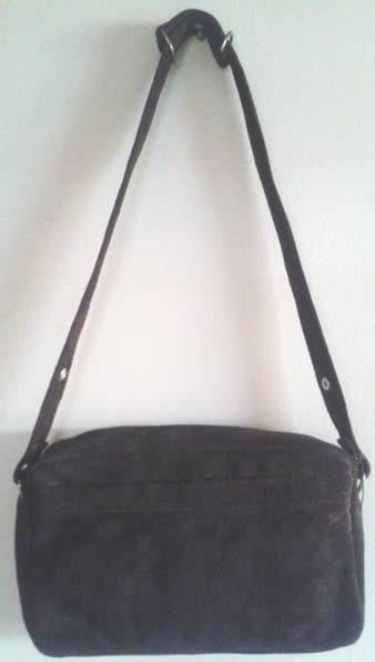 Vintage brown suede handbag