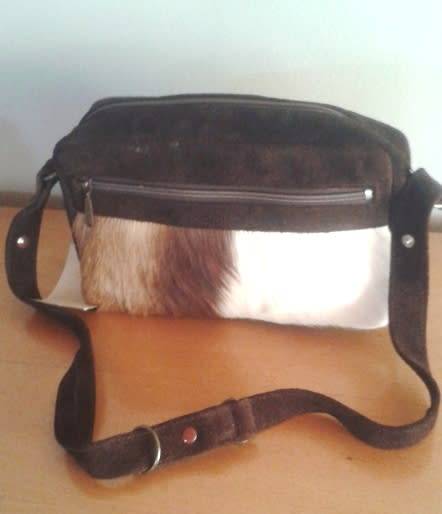 Vintage brown suede handbag