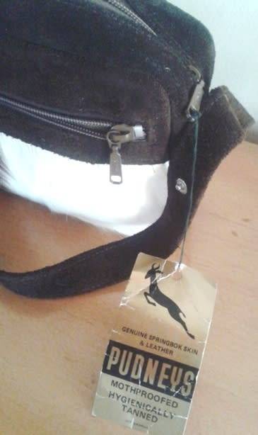 Vintage brown suede handbag