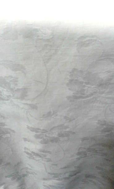 White vintage cotton Damask tablecloth