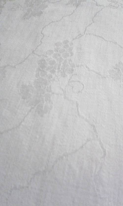 Vintage white cotton Damask tablecloth