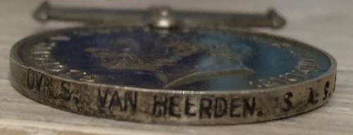 WW1 : SET OF 3 MEDALS : ISSUED TO S VAN HEERDEN