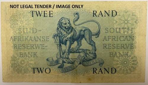 S.A. 2 Rand Note, B150/625854, First Issue, Signed Gov. G. Rissik.