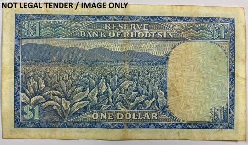 Rhodesian 1 Dollar 14 May 1971 Salisbury, L31/534807 " Condition as per actual image".