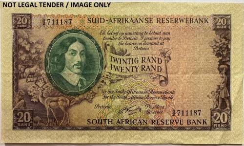 SA R20 Note, Gov. G. Rissik, No:D2/711187, 1st Issue "Condition as per actual image".