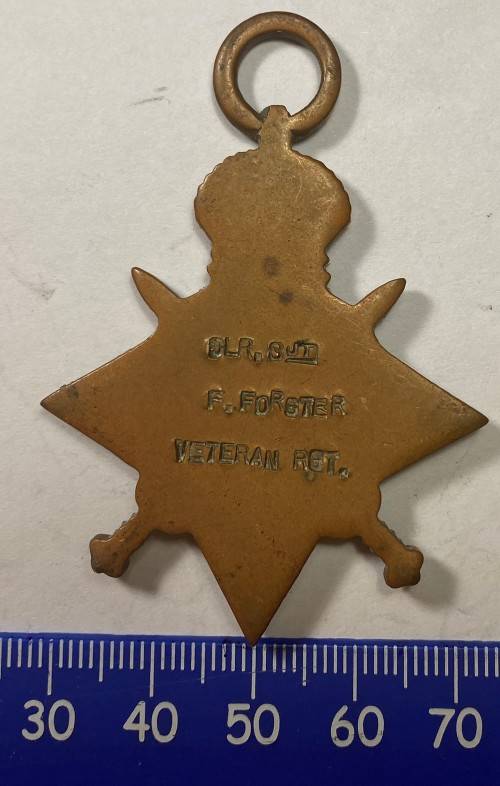 WW1 1914-15 STAR Awarded of 1914-15 to F. Forster