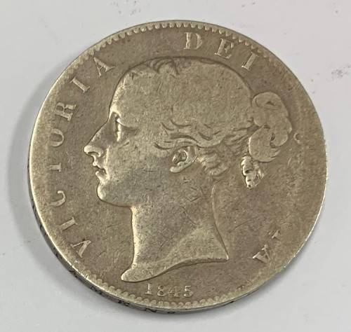 1845 Victoria Young Head Silver Cover Fine.