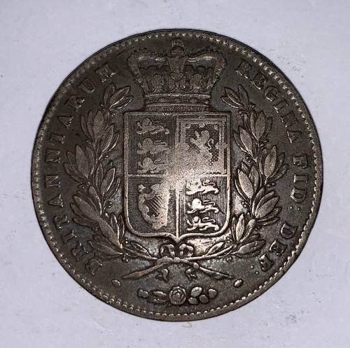 1844 Queen Victoria British Silver Jubilee Head Crown.