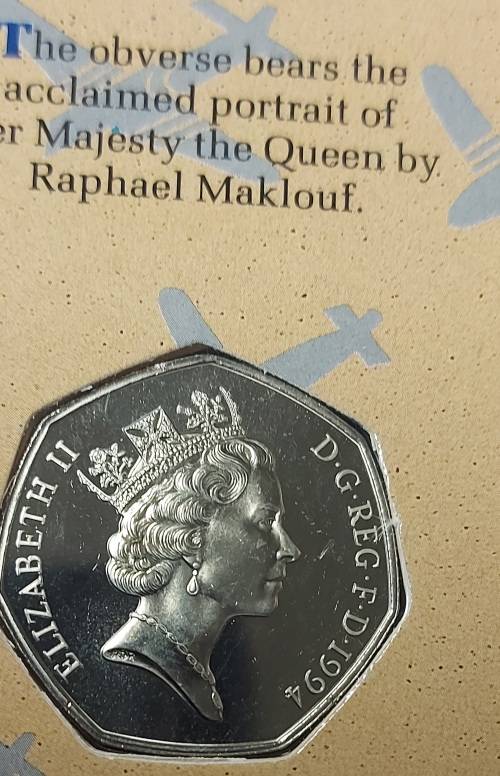 50TH ANNIVERSAY D DAY 50 PENCE COIN IN FOLDER