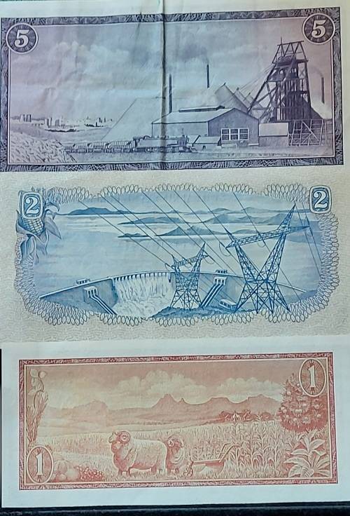 SET OF 4 BANK NOTES ( R1 , R2 , R5 & R10 )