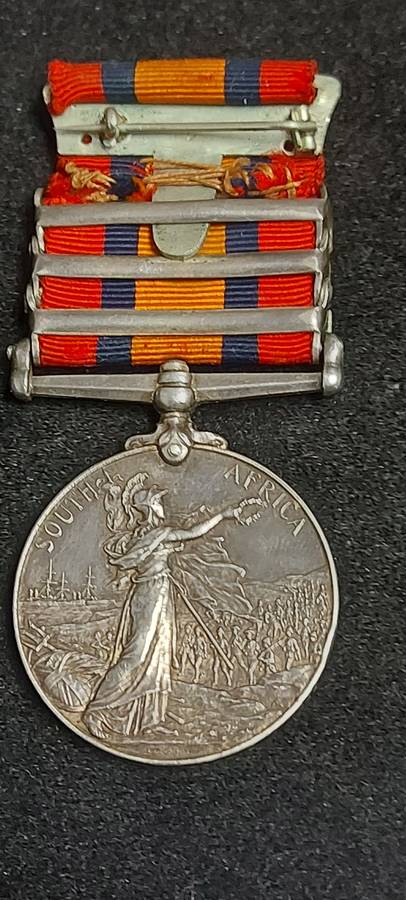 QSA AND KING EDWARD CORONATION MEDALS : TPR A BISSET DAMANT`S HORSE
