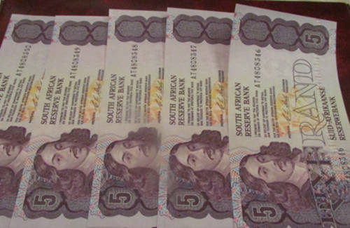 Lot 5 x  R5 Notes - Stals * 5 notes in sequence*