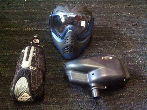 Paintball Gun + Gear: Helmet, Hopper, HPA tank for sale[PRICE DROP]
