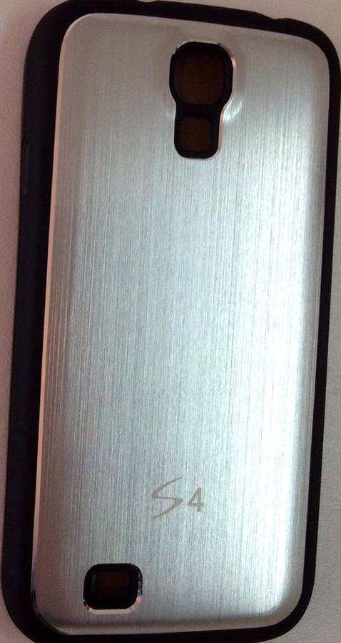 Samsung Galaxy S4 Rubberized Aluminum Back Cover - Silver
