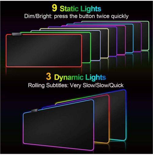 Anti-Slip Illuminated LED RGB Gaming Mousepad
