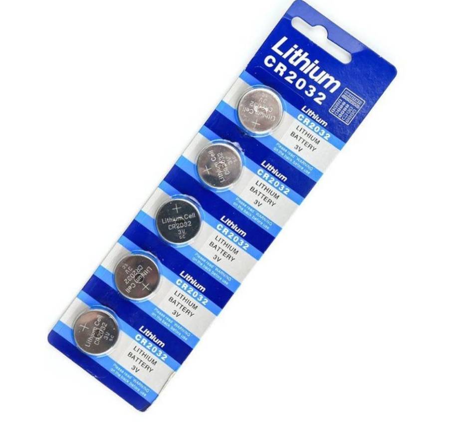 CR2032 Batteries 3V Lithium Type Cell Watch Battery Pack of 5