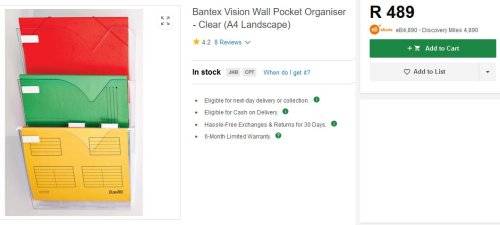 Bantex Vision Wall Pocket Organiser