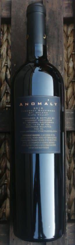 2018 Anomaly Cabernet Sauvignon from the Napa Valley, California.