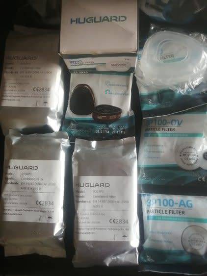 Large Lot Huguard Respirators and filters.  Value over R8000