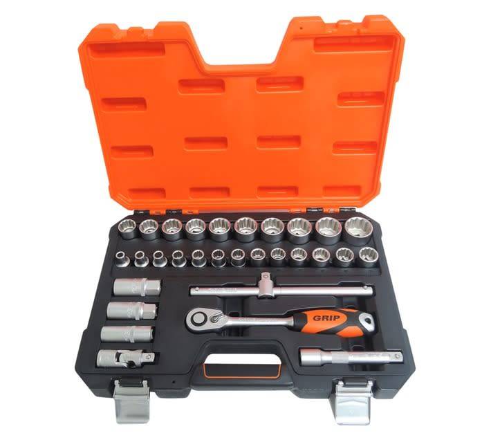 GRIP 30 Piece Chrome Vanadium Socket Set
