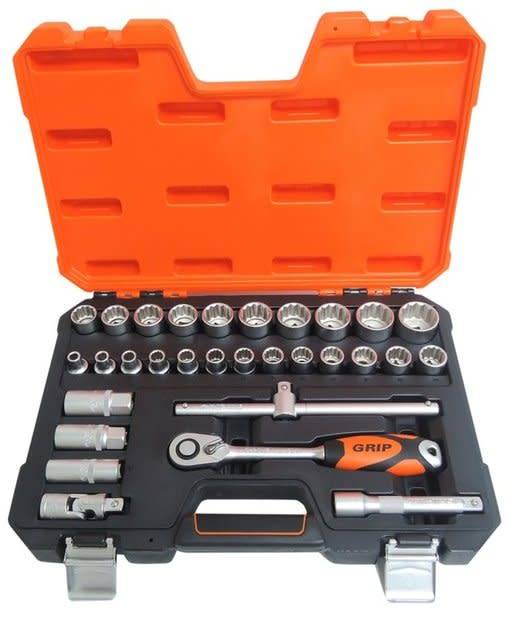 GRIP 30 Piece Chrome Vanadium Socket Set