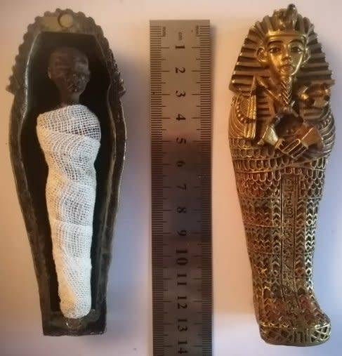 Egyptian Sarcophagus with Mummy inside