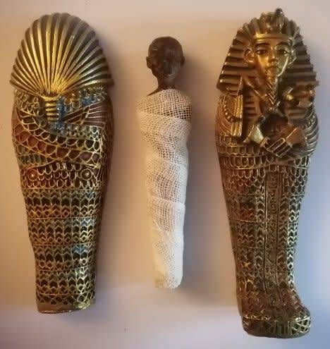 Egyptian Sarcophagus with Mummy inside