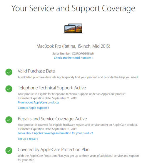 Mid 2015 Apple MacBook Pro 15 Inch i7 2.2GHz / 16GB / 256GB SSD - 1 Year AppleCare Warranty