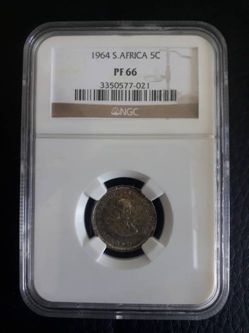 1964 Silver 5 Cent PF 66
