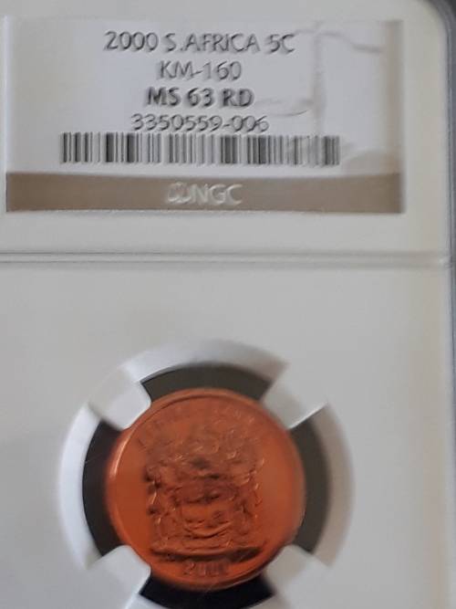 2000 5 Cent MS 63 RD - Old Coat of Arms