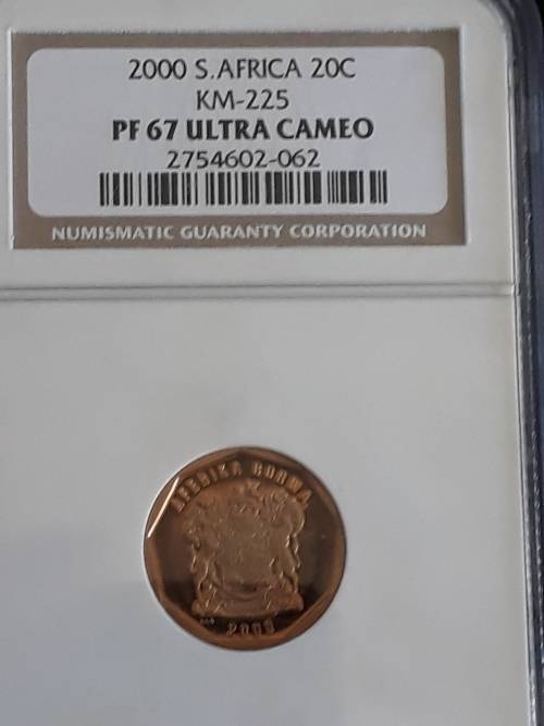 2000 20 Cent PF 67 UC - Old Coat of Arms