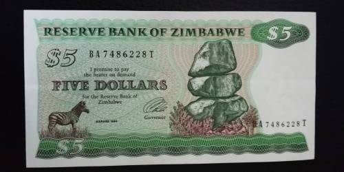 1994 Zimbabwe 5 Dollars