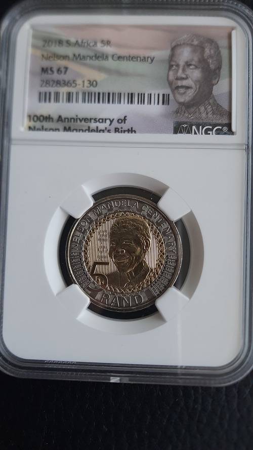 2018 R5: Mandela Centenary MS 67 - NGC