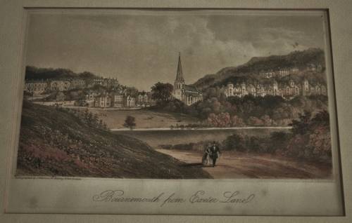 Antique Lithograph - Bournemouth from Exeter Lane  J NEWMAN