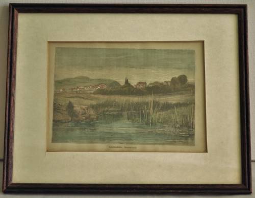 Antique steel plate engraving - Heidelberg, Transvaal