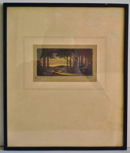 Vintage lithograph - Edge of the wood by H. Napier