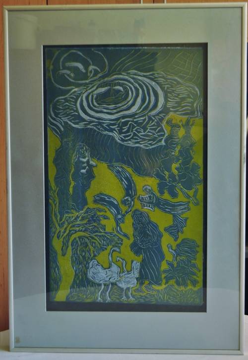 Carole Woolf (Kesner) - Limited Edition Etching 'The Tempest' 2/5 signed C Woolf Feb '79