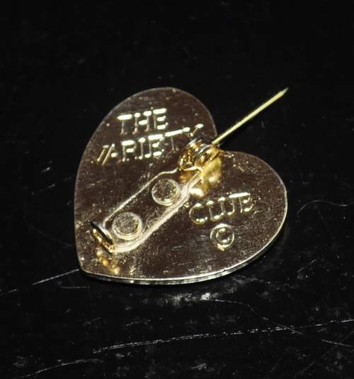 The Variety Club Collectible Gold Tone Heart Brooch Pin