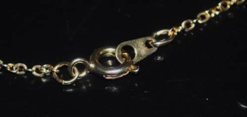 Vintage Gold Tone Square Pendant Necklace with Amber and Clear Crystal Stones