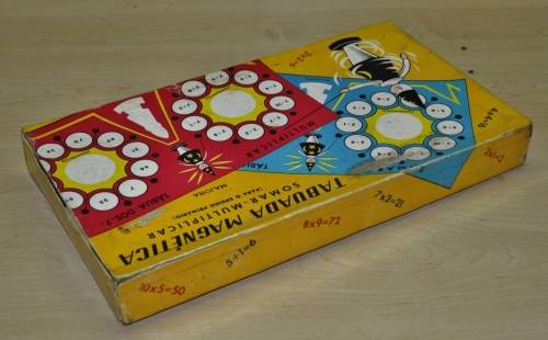 Vintage Maths Game (Addition and Multiplication) - Tabuada Magnetica by Majora - For Primary School