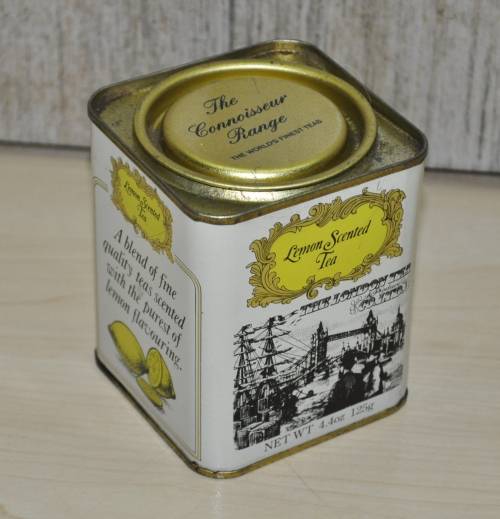 The London Tea Co, Ltd Collectible Vintage Connoisseur Range Lemon Scented Tea Tin
