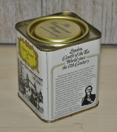 The London Tea Co, Ltd Collectible Vintage Connoisseur Range Lemon Scented Tea Tin