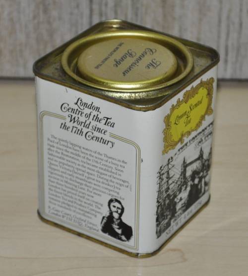 The London Tea Co, Ltd Collectible Vintage Connoisseur Range Lemon Scented Tea Tin