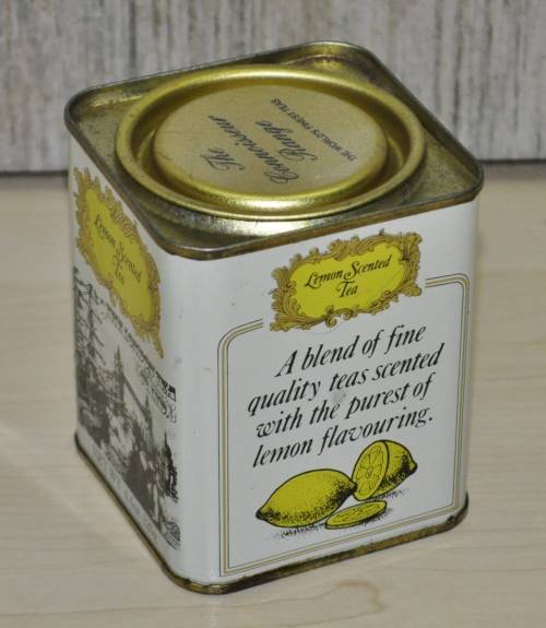 The London Tea Co, Ltd Collectible Vintage Connoisseur Range Lemon Scented Tea Tin