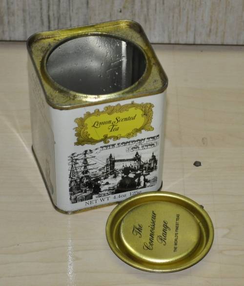 The London Tea Co, Ltd Collectible Vintage Connoisseur Range Lemon Scented Tea Tin