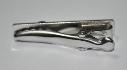 Vintage Silver Tone and Blue Crystal Cufflinks and Tie Bar Set by Elegante in Original Box USA Made